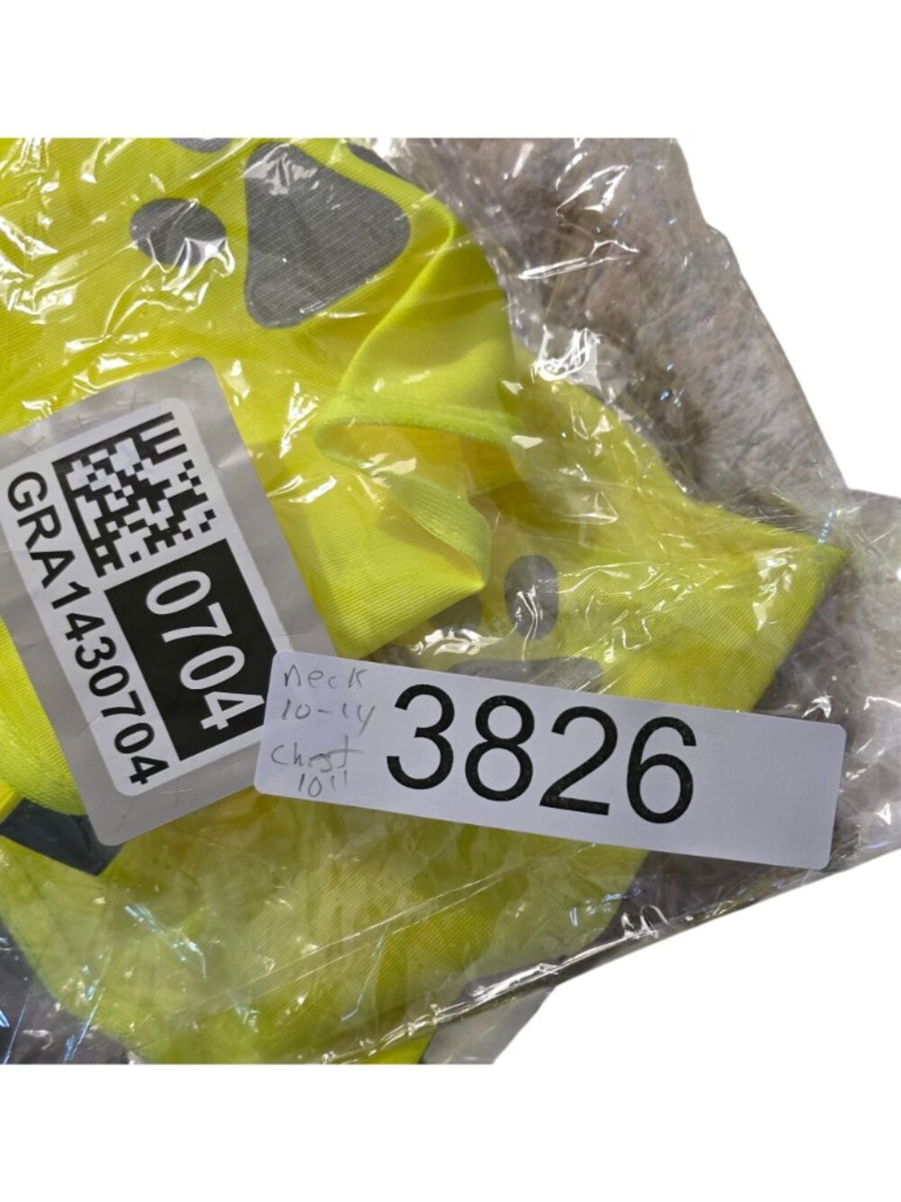 Bright Yellow XS Dog Safety Vest Reflective Straps Paw Print Design - Picture 6 of 7